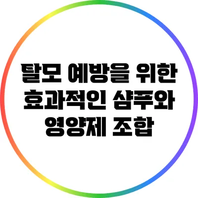 탈모 예방을 위한 효과적인 샴푸와 영양제 조합