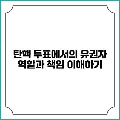 탄핵 투표에서의 유권자 역할과 책임 이해하기