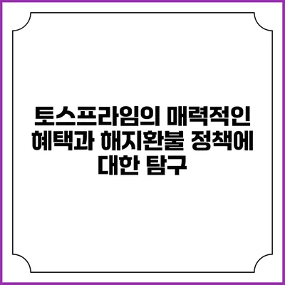 토스프라임의 매력적인 혜택과 해지환불 정책에 대한 탐구